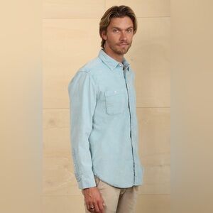 Men’s Light Blue True Grit Western Button Down, size XL